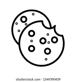 cookie vector thin line icon