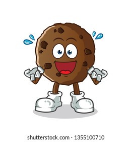 cookie very excited mascot vector cartoon illustration