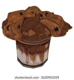 Cookie Vienna latte espresso coffee drink dessert