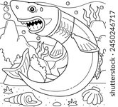 Cookiecutter Shark Coloring Page for Kids