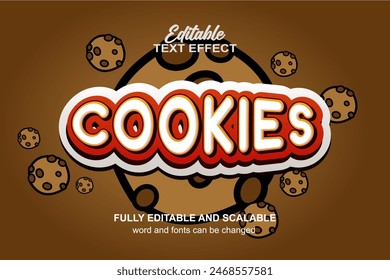 COOKIES 3D TEXT EITABLE TEXT EFFECT