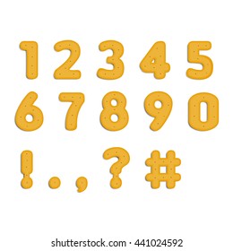 Cookies alphabet. Vector illustration