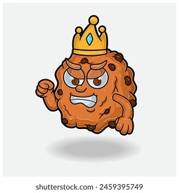Cookies With Angry expression. Mascot cartoon character for flavor, strain, label and packaging product. Vector Illustration