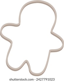 Cookies Baking Man Form Vector Illustration
