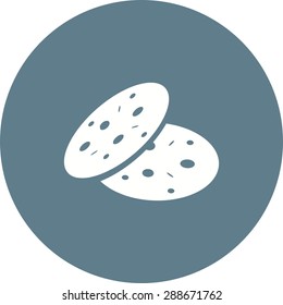 Cookies, biscuit, chip icon vector image. Can also be used for sweets and confectionery. Suitable for use on web apps, mobile apps and print media.