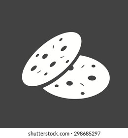 Cookies, biscuit, chip icon vector image. Can also be used for sweets and confectionery. Suitable for use on web apps, mobile apps and print media.