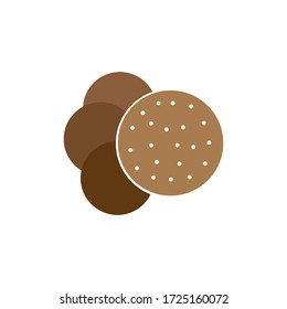 cookies, biscuit illustration logo vector design