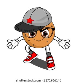 Cookies Biscuit sport Vector illustrations for mascot merchandise t-shirt, stickers and Label designs, poster company or brands.