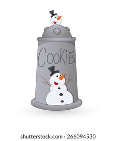 Cookies Bottle with Snowman