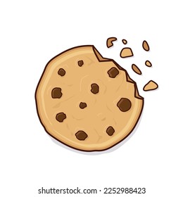 cookies breakfast biscuit cookies with milk cartoon vector logo design illustration