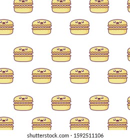 cookies cartoons background design, Kawaii expression cute character funny and emoticon theme Vector illustration