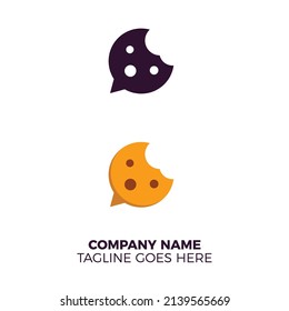 cookies chat logo vector illustration