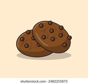 Cookies Chocolate Cartoon Vector Illustration