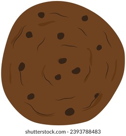 cookies with chocolate chip, dessert bakery, crunchy cookie, bakery, sweet food, vector illustration