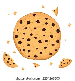 A of cookies and chocolate. Illustration vector