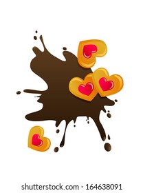 Cookies with chocolate splash