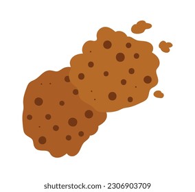 Cookies With Chocolate Vector Illustration