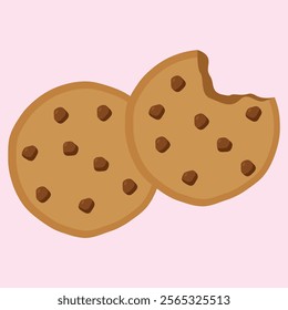 cookies with chocolate vector illustration