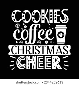 Cookies coffee christmas cheer, Vector file