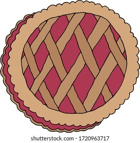 Cookies. Color flat vector illustration. Cartoon isolated on a white background.