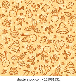 Cookies colors christmas vector seamless pattern