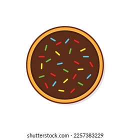 cookies, cookie with sprinkle, bite cookie, breakfat, biscuit with sprinkle,  cookie vector logo design icon illustration