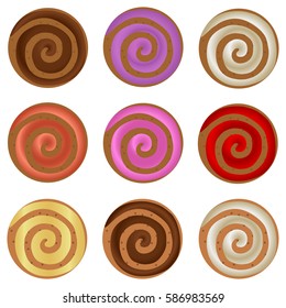 Cookies with cream. Flat design, vector illustration, vector.