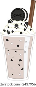 Kekse und Sahne Frappuccino mit Oreo oben