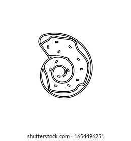 cookies with cream icon. Simple thin line, outline vector of web icons for ui and ux, website or mobile application