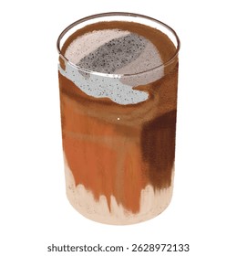 Cookies and creams, coffee, ice cream and beverage, dessert
