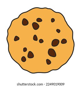 Cookies with crumbs vector icon.Color vector icon isolated on white background cookies with crumbs.