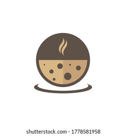 Cookies con plantilla vectorial de diseño de logotipo de copa, símbolo de icono, conceptos de diseño creativos