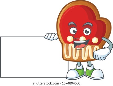  cookies cute cartoon character with a board