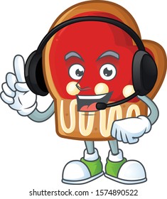  cookies cute cartoon character design with headphone