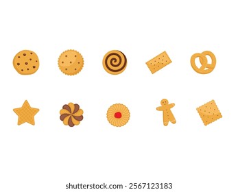 Cookies Dessert Design Element Set