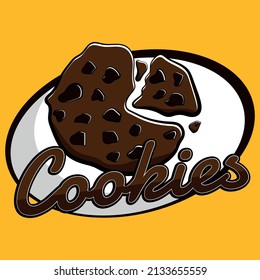 Cookies emblem logo for bakery restaurant