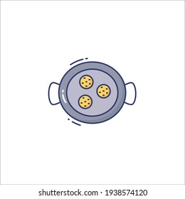 Cookies Flat Icon Isolated On White Background