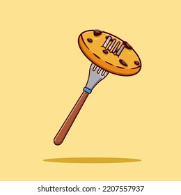 Cookies and Fork vector illustration