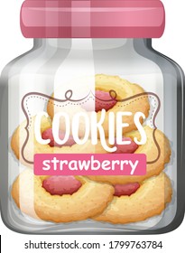 Cookies in glass jar illustration