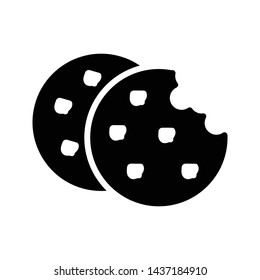 cookies glyph flat vector icon