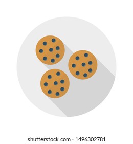 cookies glyph flat vector icon