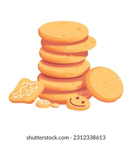 cookies, gourmet cooking, healthy eating icon isolated