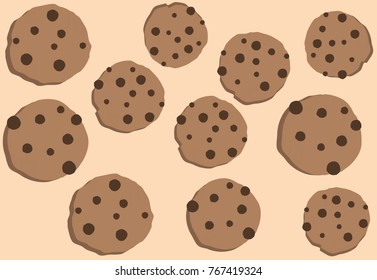 the cookies group on the cream background.