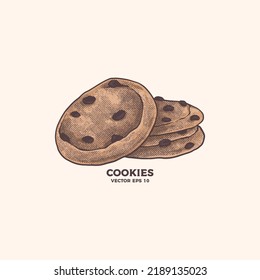 Vector de ilustración dibujado a mano de cookies