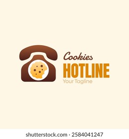 Cookies Hotline Logo Design Template. Good for Business, Agency, Community and Organization