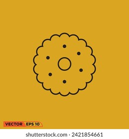 Cookies icon design vector graphic of template, sign and symbol