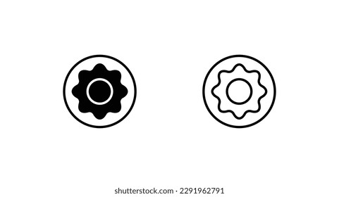 Diseño de iconos de cookies con ilustración de fondo blanco