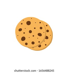 Icono de cookies estilo plano sobre fondo blanco