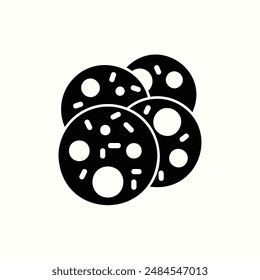 Cookies-Symbol, isoliertes Symbol Design Bäckerei