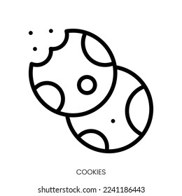 cookies icon. Line Art Style Design Isolated On White Background
